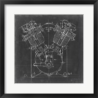 Framed Motorcycle Engine Blueprint II