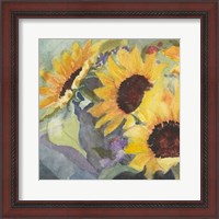 Framed 'Sunflowers in Watercolor I' border=