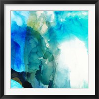 Framed 'Ephemeral Blue II' border=