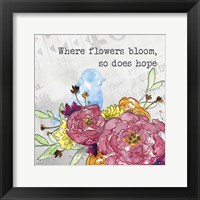 Bloom & Fly I Framed Print