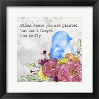 Bloom & Fly II Framed Print