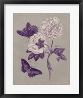 Framed 'Nature Study in Plum & Taupe IV' border=