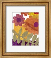 Framed 'Fiesta Floral IV' border=