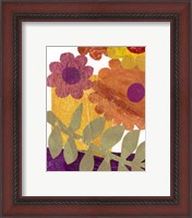 Framed 'Fiesta Floral IV' border=