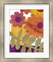 Framed 'Fiesta Floral IV' border=