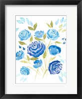 Cerulean Blooms I Framed Print