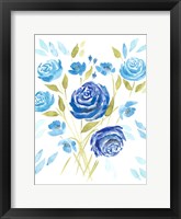 Framed Cerulean Blooms II