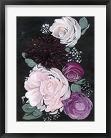 Framed Dark & Dreamy Floral I