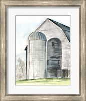 Framed 'Weathered Barn I' border=