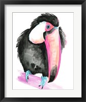 Framed 'Technicolor Toucan I' border=