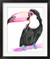 Framed 'Technicolor Toucan II' border=