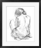 Sitting Pose I Framed Print