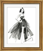 Framed 'Gestural Evening Gown I' border=