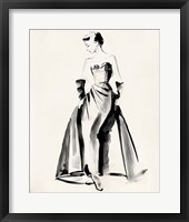 Vintage Costume Sketch I Framed Print