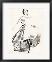 Vintage Costume Sketch II Framed Print