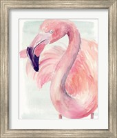 Framed 'Pastel Flamingo I' border=