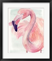 Framed 'Pastel Flamingo I' border=