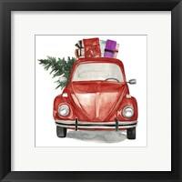 Framed 'Christmas Cars I' border=