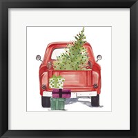 Framed 'Christmas Cars III' border=