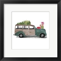 Framed 'Christmas Cars IV' border=