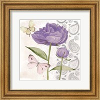 Framed 'Flowers & Lace IV' border=