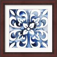 Framed 'Cobalt Tile II' border=