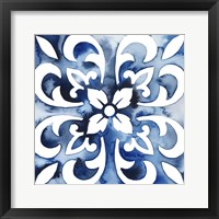 Cobalt Tile II Framed Print