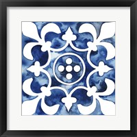 Cobalt Tile III Framed Print