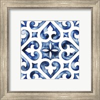 Framed 'Cobalt Tile VI' border=