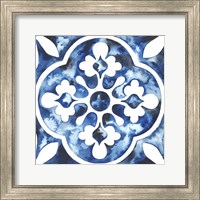 Framed 'Cobalt Tile I' border=