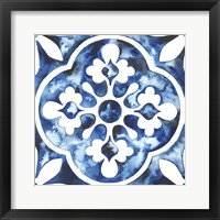 Cobalt Tile I Framed Print