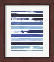 Framed 'Cobalt Strokes I' border=