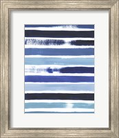 Framed 'Cobalt Strokes I' border=