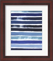 Framed 'Cobalt Strokes II' border=