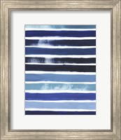 Framed 'Cobalt Strokes II' border=