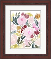 Framed 'Rose Rays I' border=