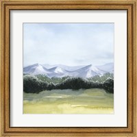 Framed 'Blue Mountain Break I' border=