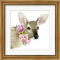 Framed 'Deer Spring I' border=
