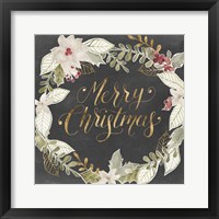 Framed 'Gilded Christmas I' border=