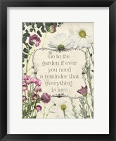 Pressed Floral Quote II Framed Print