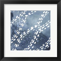 Indigo Ripple I Framed Print