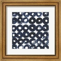 Framed 'Indigo Ripple III' border=