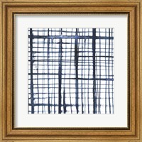 Framed 'Indigo Ripple V' border=