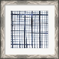 Framed 'Indigo Ripple V' border=