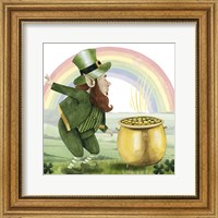 Framed 'Leprechaun's Rainbow II' border=