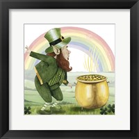 Framed 'Leprechaun's Rainbow II' border=