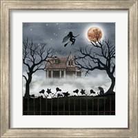 Framed 'Harvest Moon II' border=