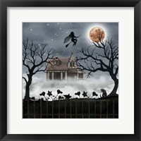 Framed 'Harvest Moon II' border=