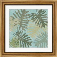 Framed 'Faded Tropical Leaves I' border=