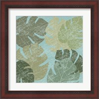 Framed 'Faded Tropical Leaves II' border=